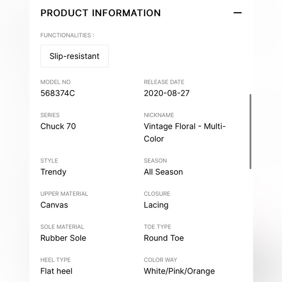 Converse Chuck 70 High Vintage Floral Sneakers - Picture 14 of 16